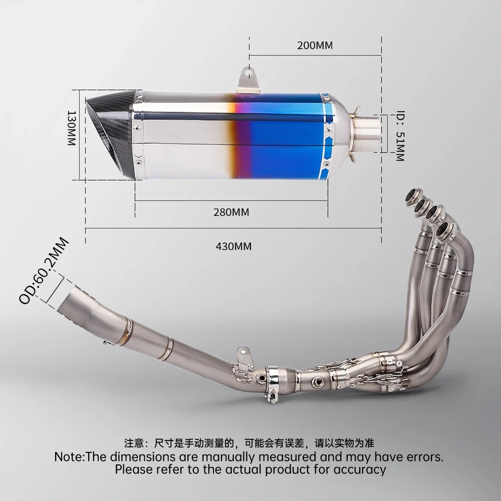 2009-2019 Ninja ZX6R 636 Titanium Alloy Complete Exhaust System for ZX6R New Condition